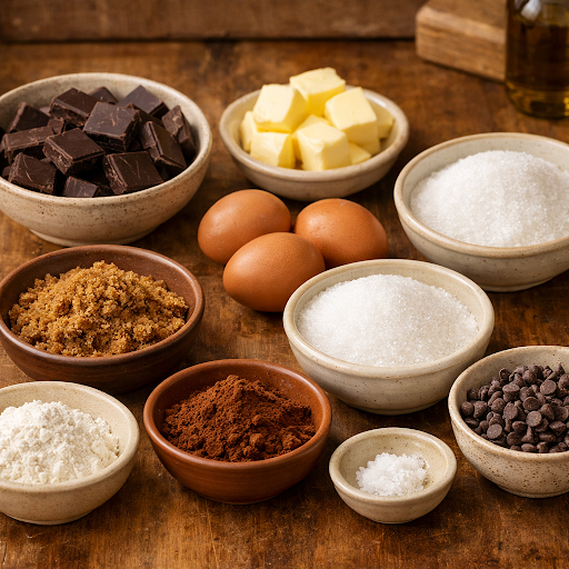 Nguyên liệu làm bánh Brownie tại nhà