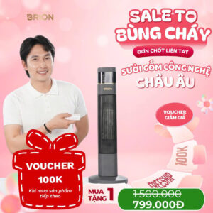 Máy sưởi Brion công nghệ Châu Âu an toàn tuyệt đối