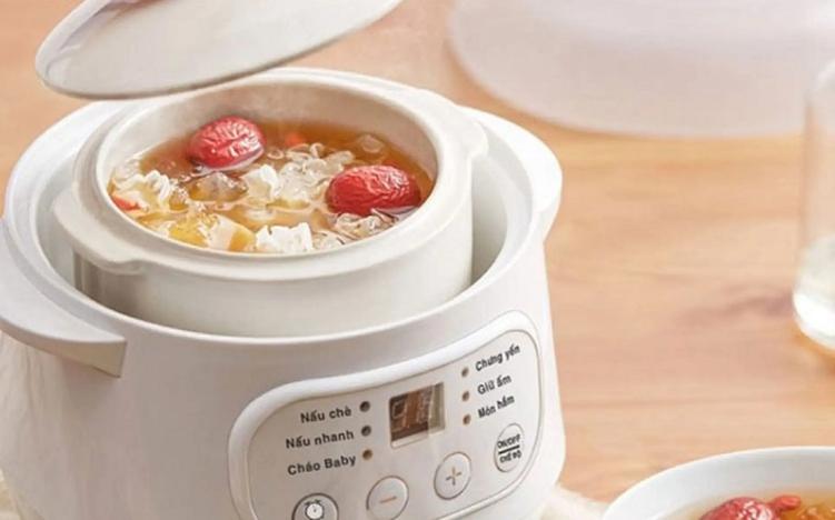 Chưng yến bằng nồi nấu chậm giữ trọn giá trị dinh dưỡng của yến