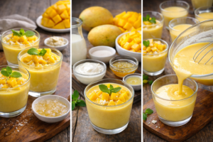 Các bước làm món pudding xoài